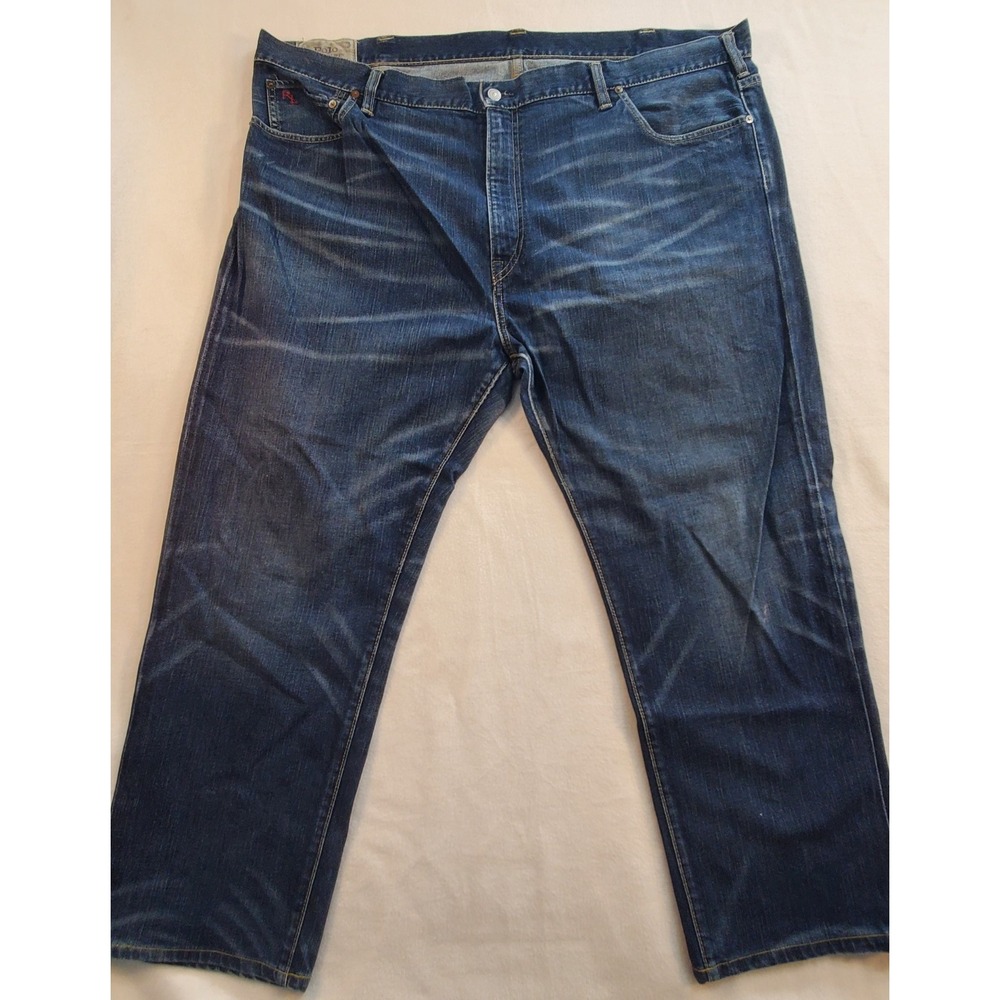 Polo Ralph Lauren Jeans Mens Size 46B x 30 Blue Hampton Straight Measure 46 X 27 - Picture 5 of 12